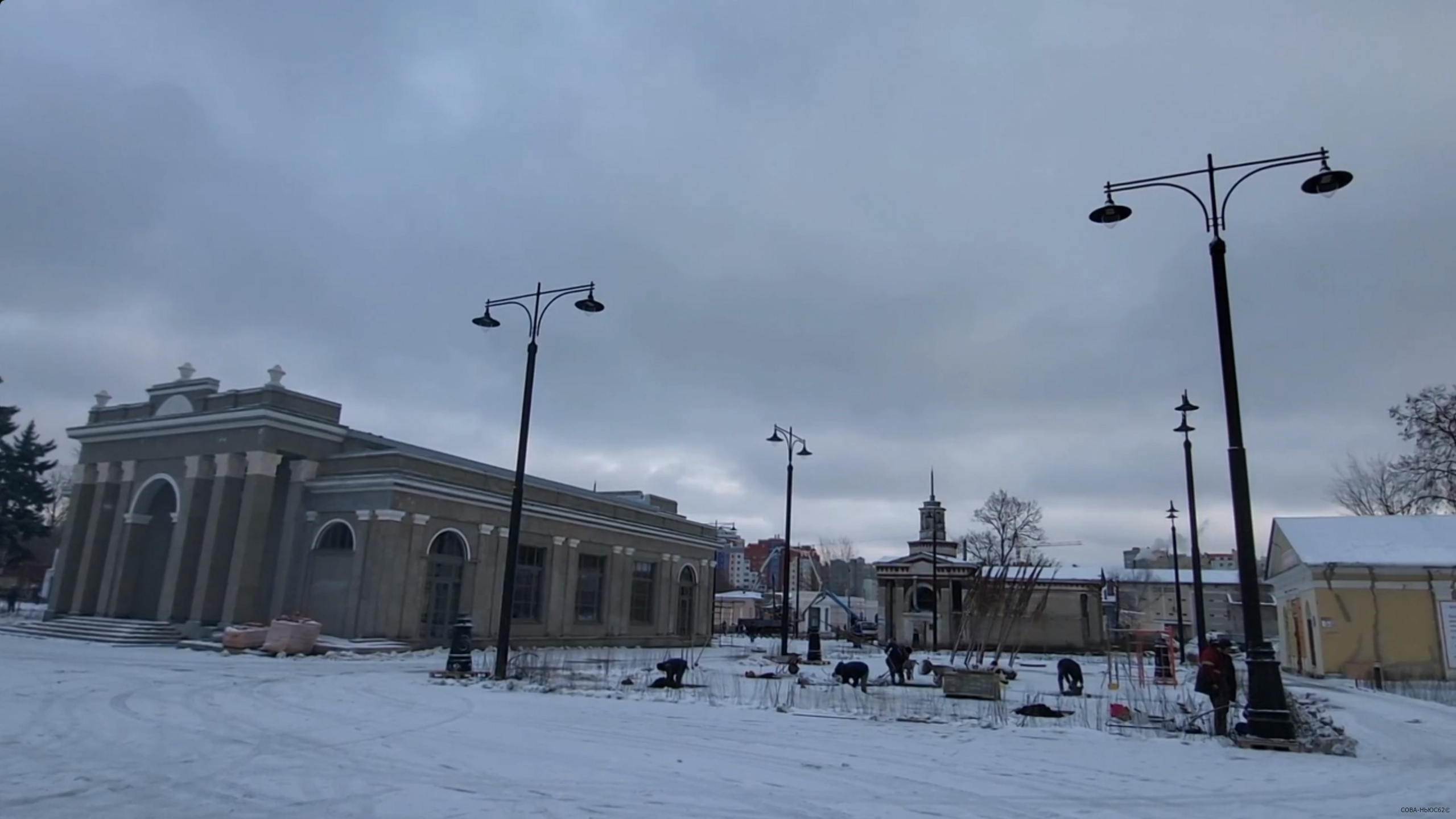 В Торговом городке Рязани установили фонари