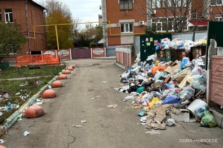 Рязанцы пожаловались на забитую мусорку во дворе на Семинарской