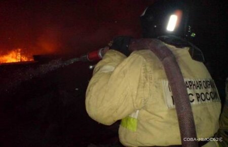 Рязанские огнеборцы справились с большим пожаром в Горроще