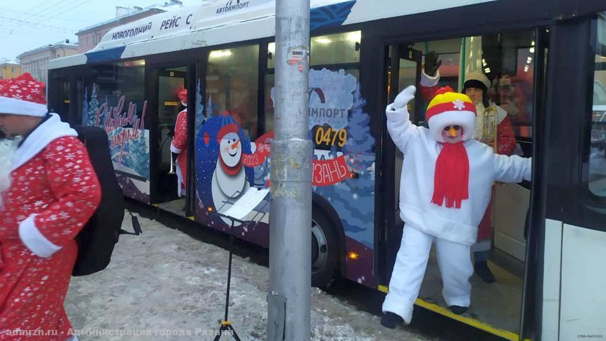 Стало известно расписание движения новогоднего автобуса в Рязани