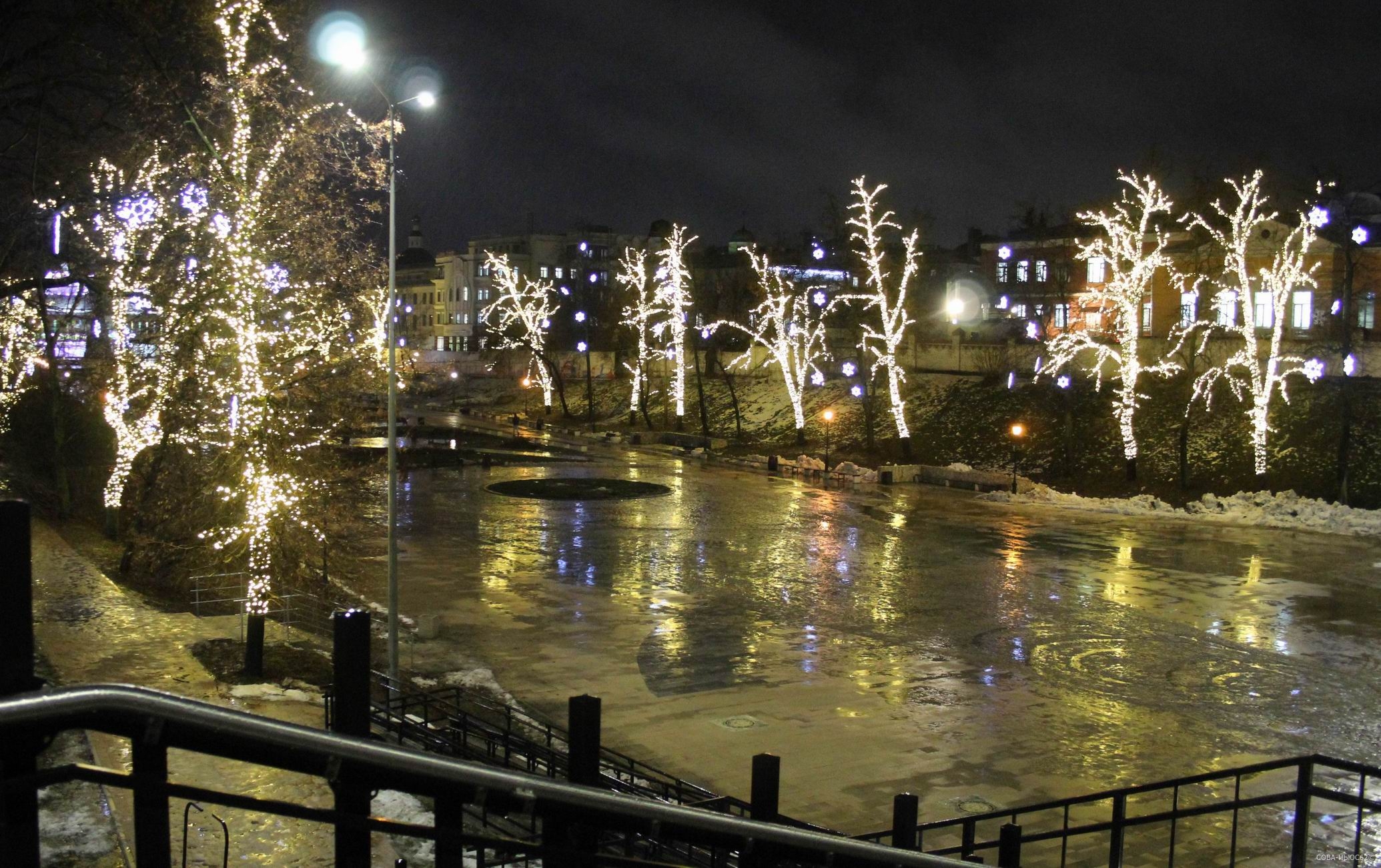 В Рязани 12 декабря включили праздничную подсветку Лыбедского бульвара