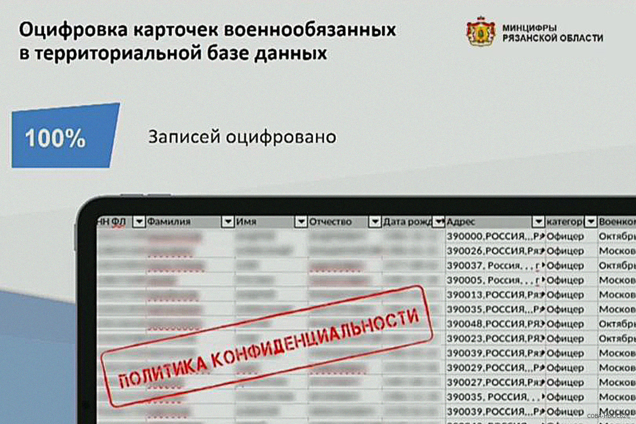 В Рязанской области оцифровали документы на всех военнообязанных