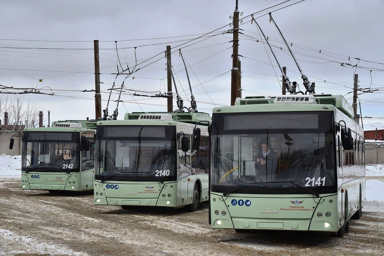 На линии в Рязани вышли 10 белорусских бесконтактных троллейбусов
