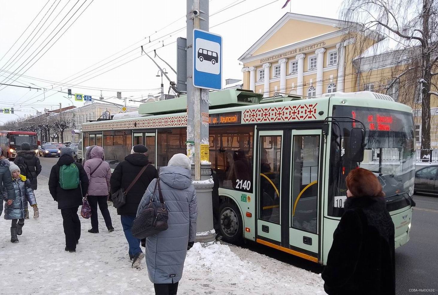 Минские троллейбусы были самыми проходимыми в Рязани в снежные заносы