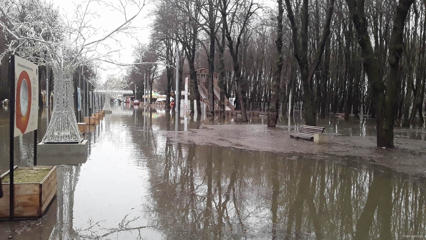 Временно закрыли спортивный центр «Под мостом»: Лесопарк в Рязани затопило